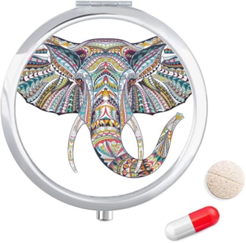 Miniatura 1 de Mosaic Style Colorful Elephant Design Pill Case Pocket Medicine Storage Box Container Dispenser