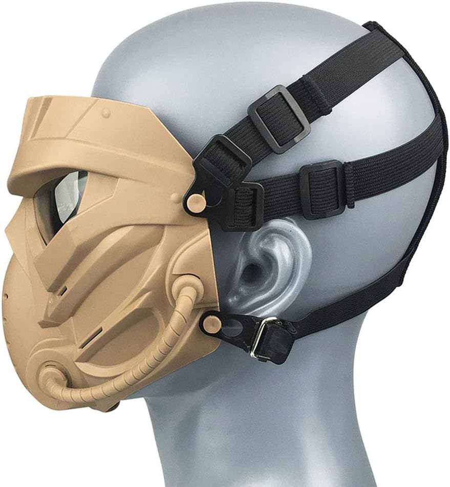 Outdoor Paintball Shooting Face Protection Gear Tactical Halloween Cosplay Horror Alien Mask