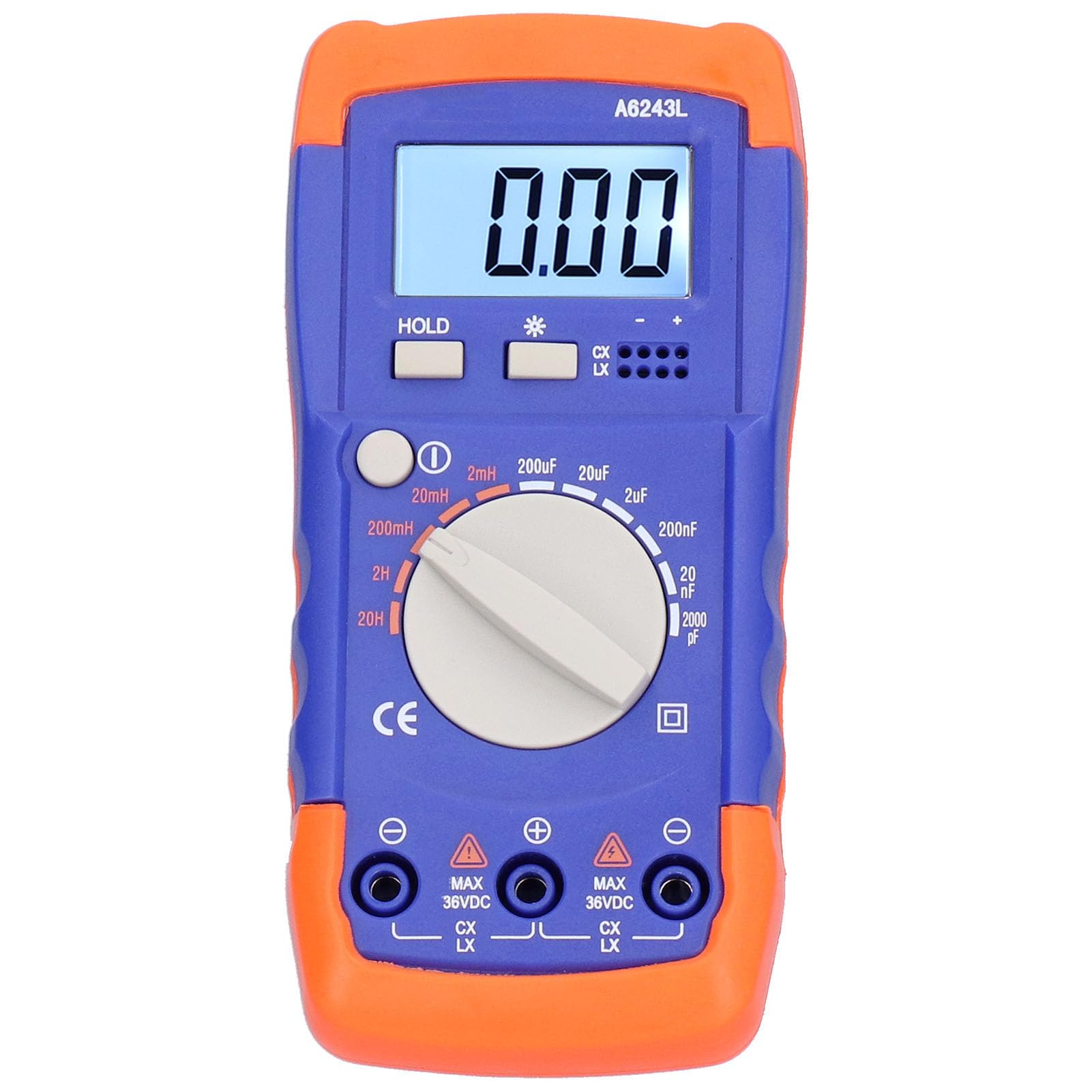 Fdit Probador de Capacitancia LCD, Medidor Digital A6243L Medidor de Inductancia Inteligente Medidor de Medición de Capacitor para Kits de Prueba (A6243L)