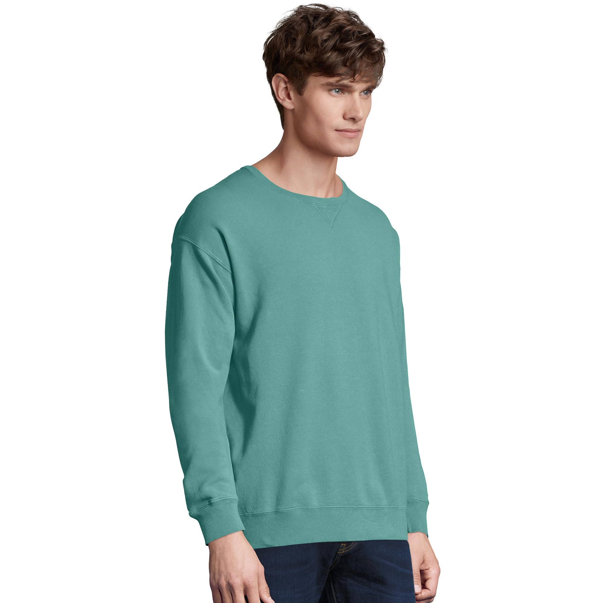 Hanes Originals Cuello Redondo, Sudadera de Forro Polar para Hombre, Ropa teñida