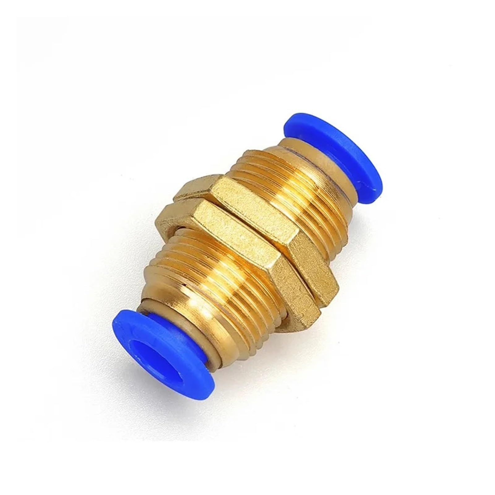 PAKMEZ 20PCS Pneumatic Fittings PM Straight Bulkhead Union Connector 4mm 6mm 8mm 10mm 12mm OD Hose Push In Gas Quick Connector(PM-12)
