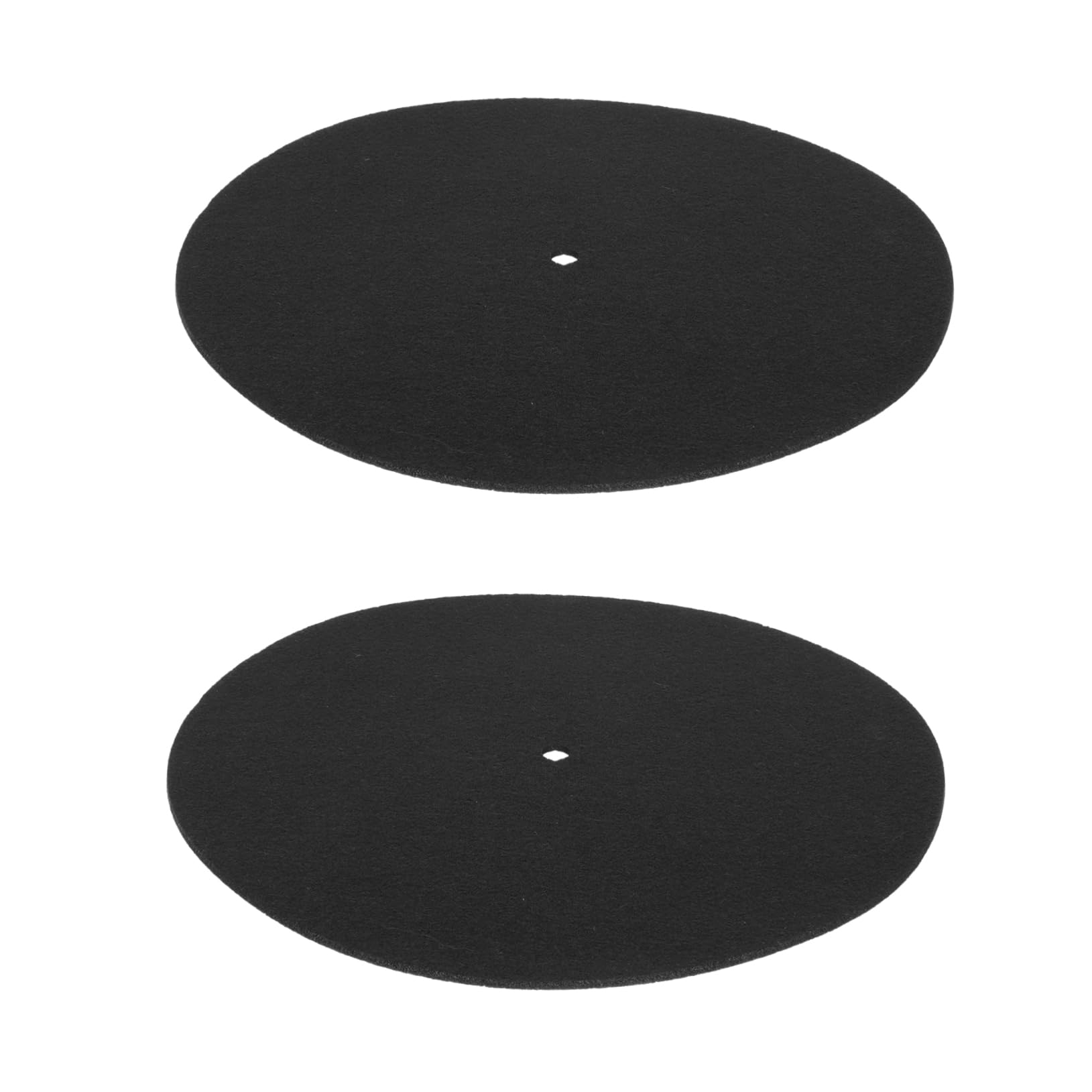 KONTONTY 2Pcs Vinyl Record Protective Pad Turntable Mat Slip Reduces Vibration Improves Sound Clarity for Phonograph and Record Players