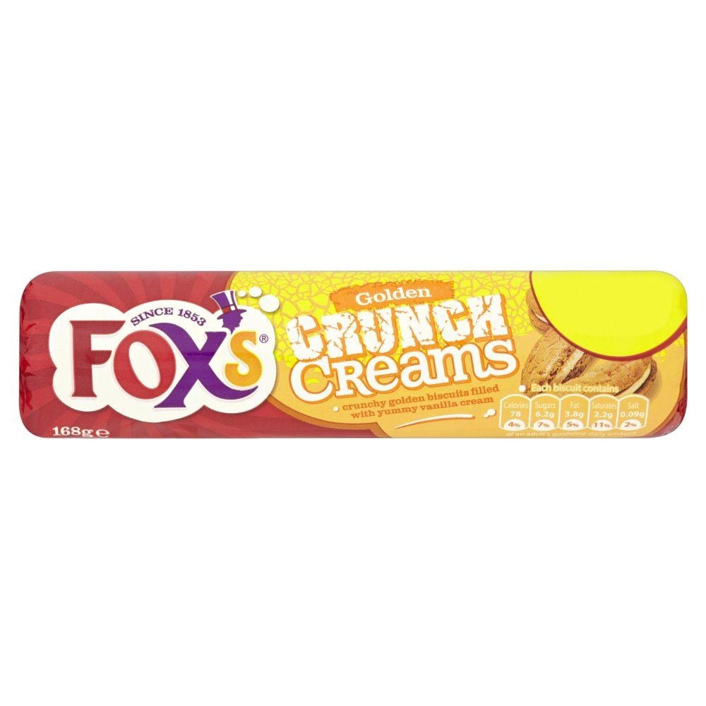 Foxs Golden Crunch Cream Biscuit 168g.