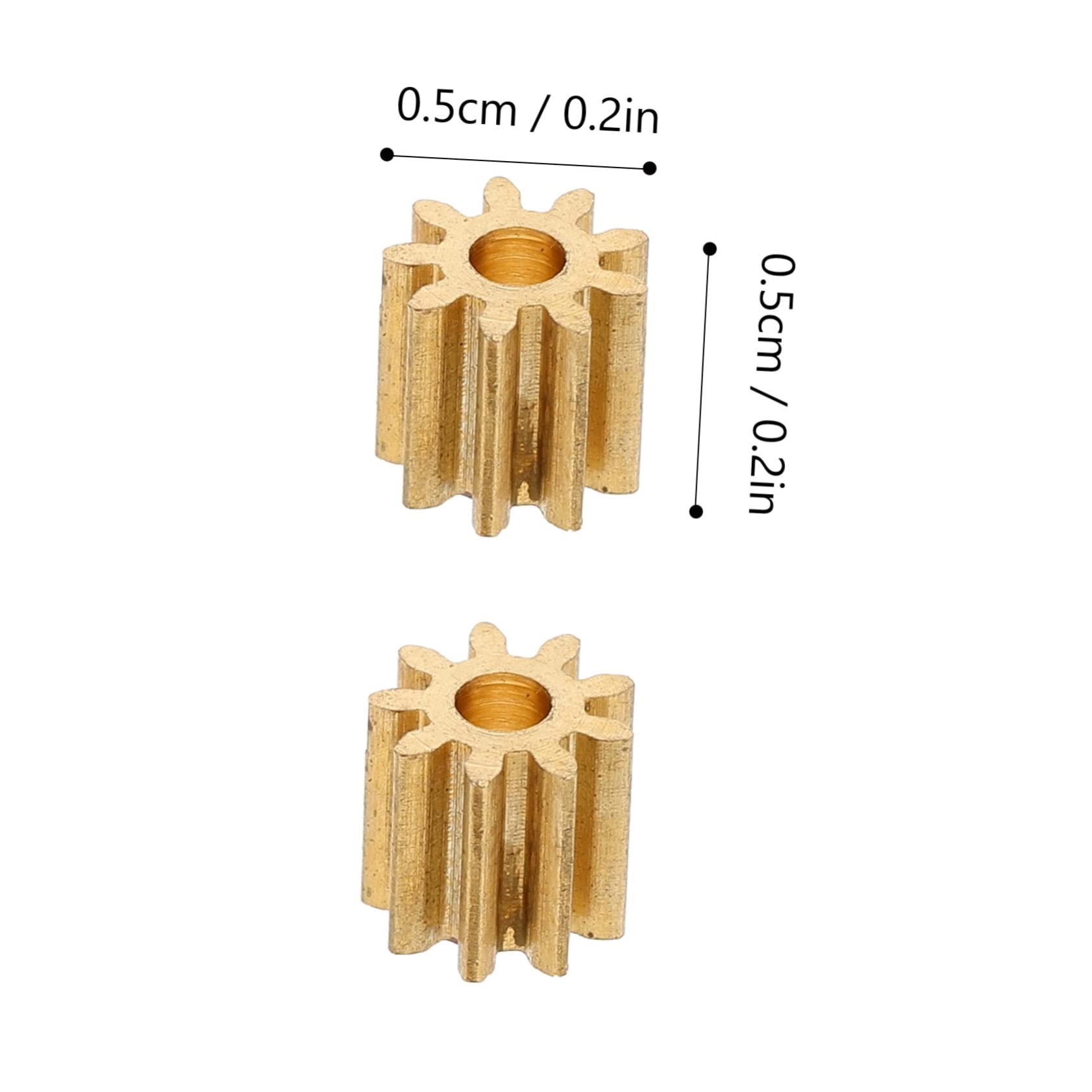 Cabilock 3sets 20 Pcs 9 Small Modulus Copper Gear Tooth Mechanical Gear for Aircraft Replacement for Motor Upgrade Easy Installation Lightweight Accessories 20pcs*3