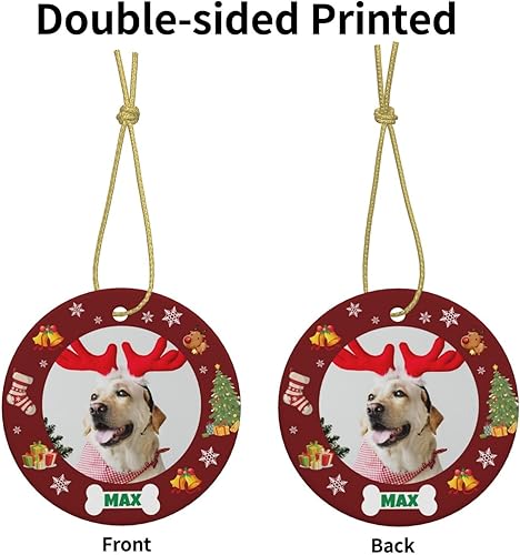 Miniatura 9 de Adornos de Navidad personalizados 2023 con nombres, adornos personalizados para árbol de Navidad, adornos personalizados a granel para decoraciones