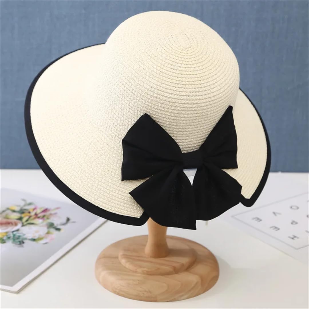 Yeuyyben Cappello da spiaggia da donna Panama Cappello estivo da donna moda estivo cappello di paglia cappelli da sole Fedoras