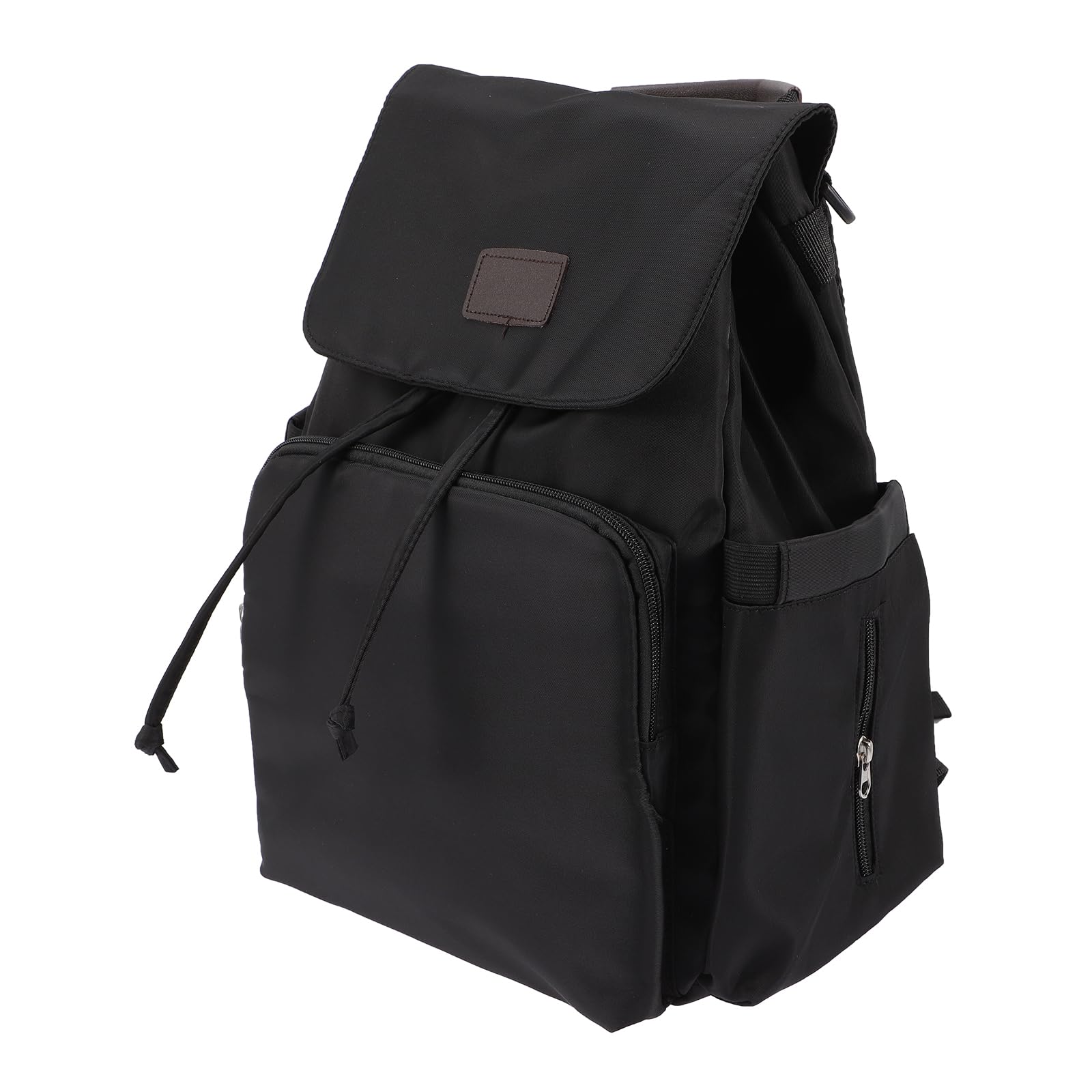 Zaino Portapannolini Chiusura a Coulisse, Borsa Mamma Nero | Oxford Cloth, Capienza Ampia, per Viaggio, Design Pratico e Professionale