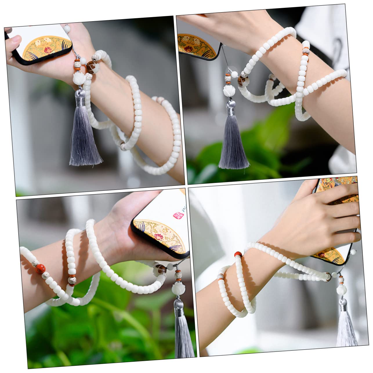 3pièces Chaîne De Téléphone De Bodhi Chinois Lanière Décorative Et Pratique Pour Smartphone Pour Accessoires De Mode Et Antipertes