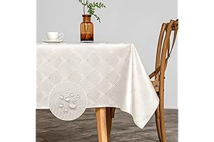 Waterproof Geometric Beige Kitchenette Table Tablecloth
