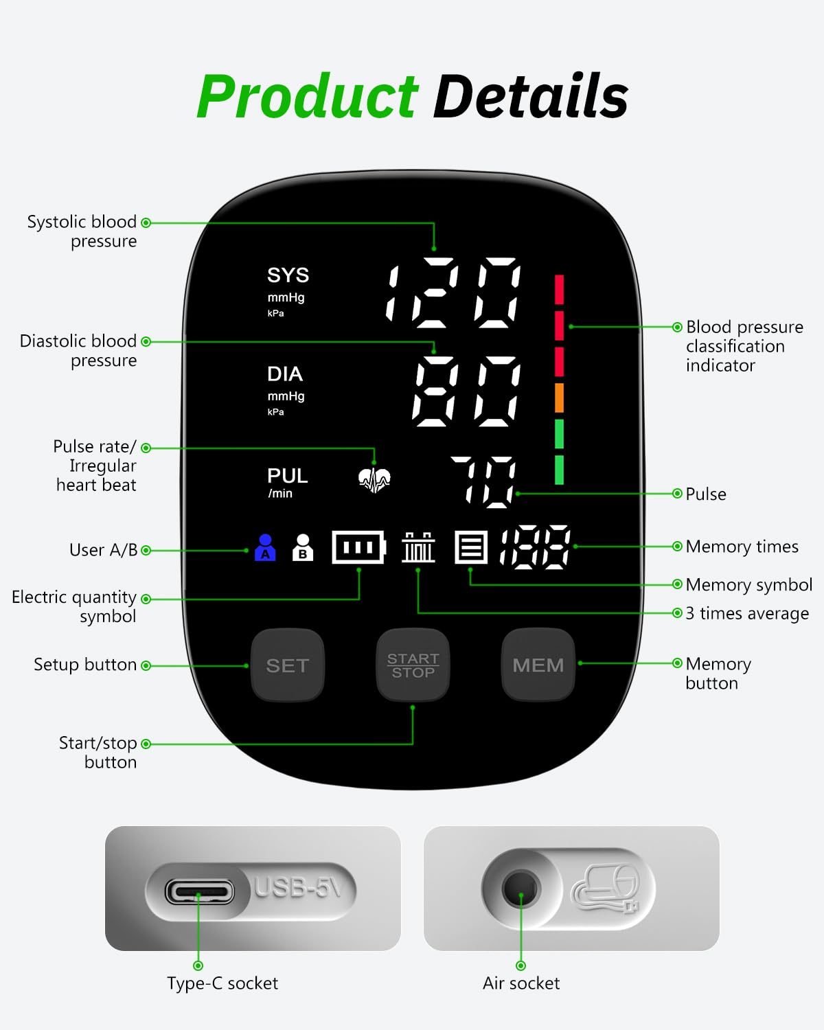 HealthTree Blood Pressure Monitor - Accurate Readings -8 HealthTree Blood Pressure Monitor - Accurate Readings -8