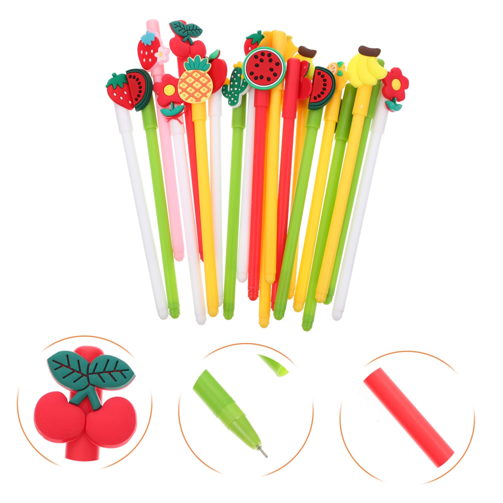 Angoily 100 Pièces Lot de Stylos Gel Adorables pour Étudiants et Bureau Assortiment Créatifs Protection Pointe Signature