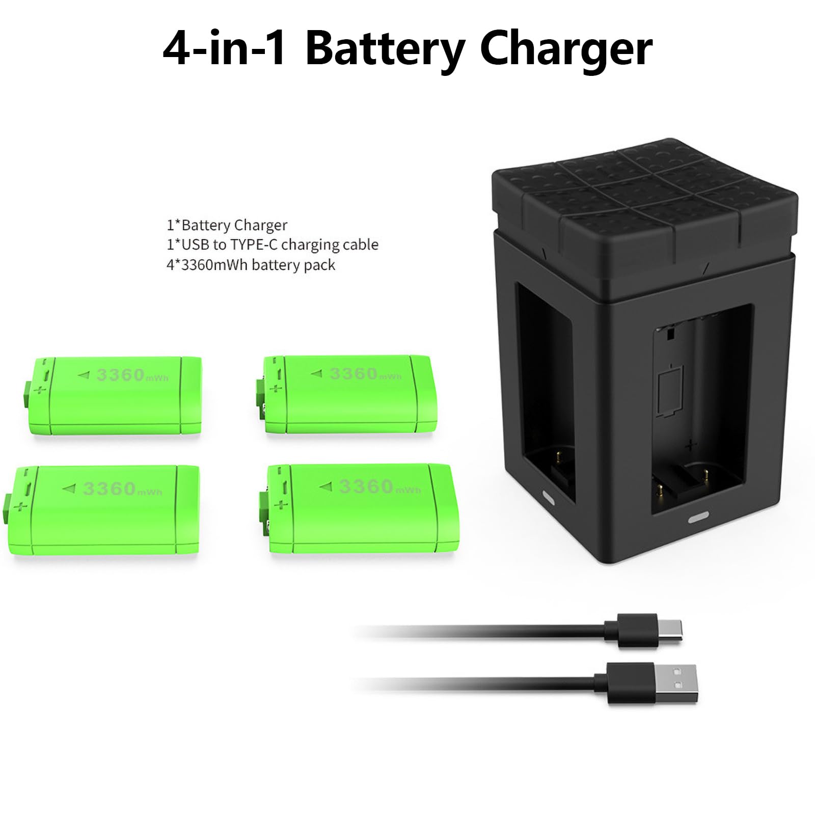Stazione di ricarica per il dock della stazione di alimentazione della batteria ricaricabile del controller del gioco del gioco