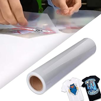 24" x50ft /Roll Heat Press Transfer Clear Tape It is Ideal for Printable Heat Transfer PU Vinyl Application Tape for All Color T-Shirt or Fabric