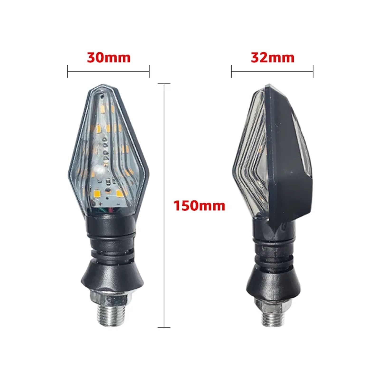 reflektory przednie Motocyklowe Światła Kierunkowskazów Amber 10mm 12V LED Moto Lampa Uniwersalne Przednie Tylne(4 Pcs)