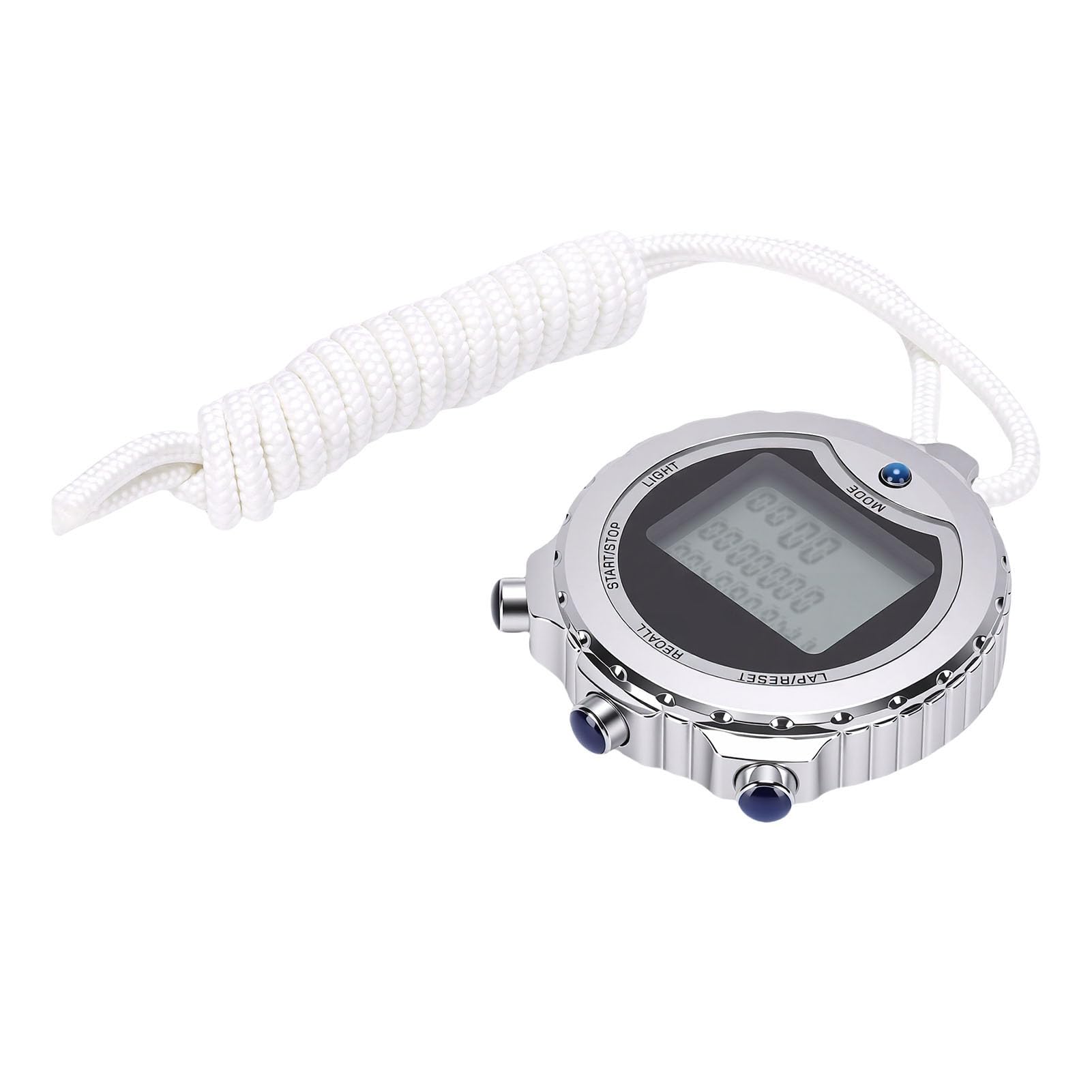 Cronometro Timer Lega Resistente all'Acqua Ampio Display 100 Giri Memoria Sport Digitale Timer con Orologio Sveglia Calendario Luminoso per Allenatori