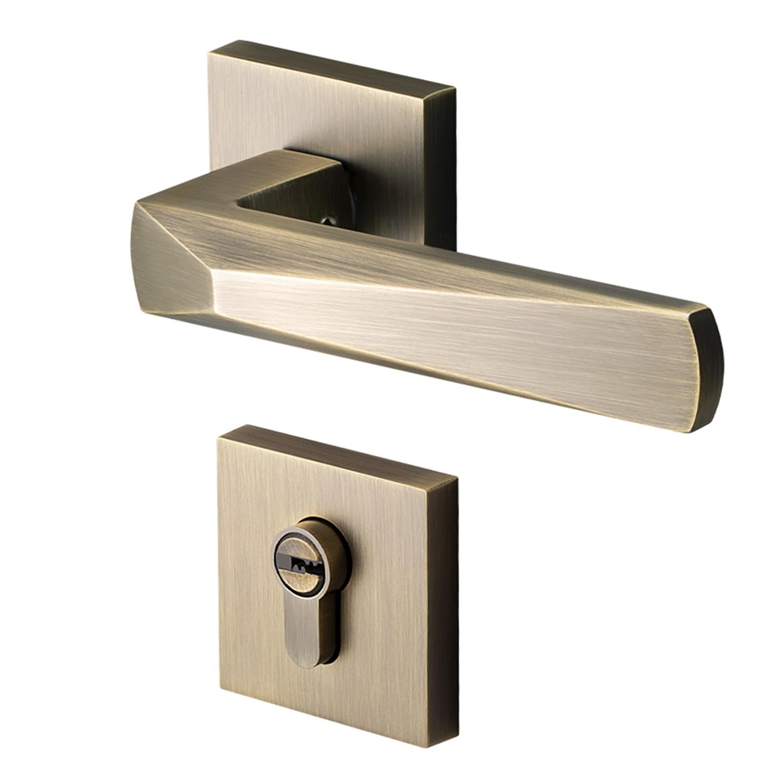 Serrure de porte intérieure en bois massif split bronze magnétique 35-50mm