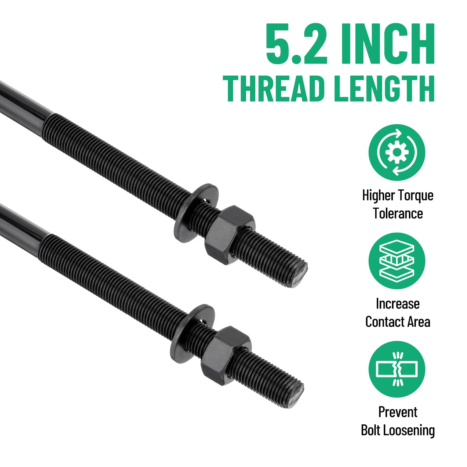 4 stk. 112 x 305mm U-Bügel mit Gegenplatte 16in U-Bügelschraube U Schrauben Rechteckig für Boote Klempnerarbeiten Fahrzeugbefestigung für Reparaturen von Anhänger Auto Schiff
