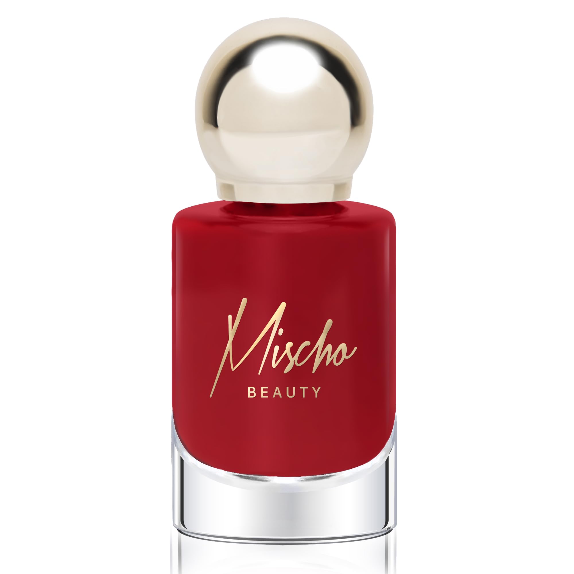 mischo – Cherry Red Nail Polish, Good Kisser – Summer Nail Polish Colors, Chip Resistant Gel-Like Vegan Nail Polish For Fingernails & Toenails, 10
