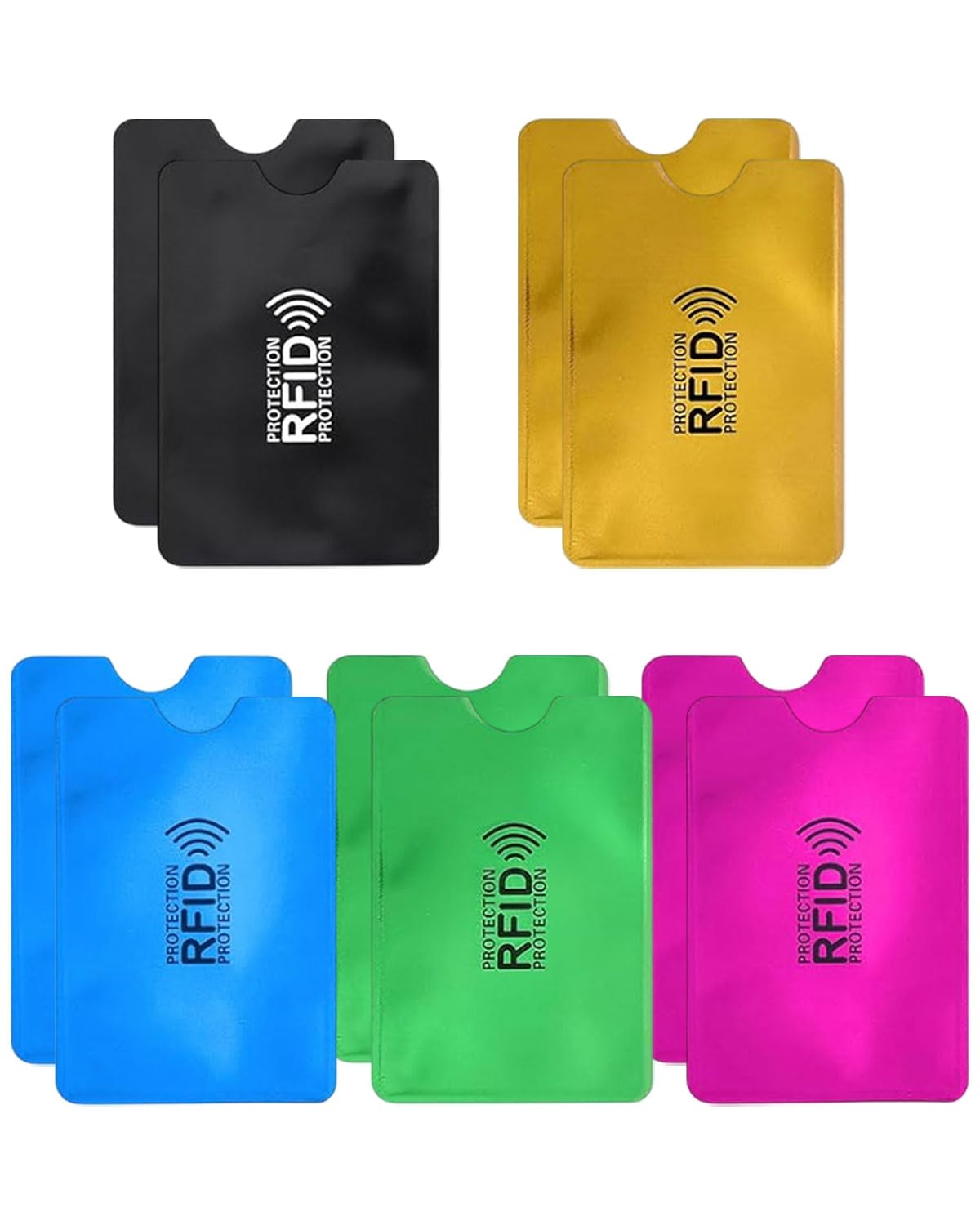 10 Custodie Carte Di Credito RFID - Protettive Anti-Scanner, Impermeabili, Colorate, Per Prevenzione Furti Identità - Foto 3
