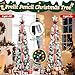 REZUCREY 6Ft Prelit Pop Up Christmas Tree with Lights, Collapsible Artificial Christmas Tree Decorations, Foldable Pre Decorated with Ribbon, Bows, Balls, Indoor Outdoor Holiday Party Xmas Decorations
