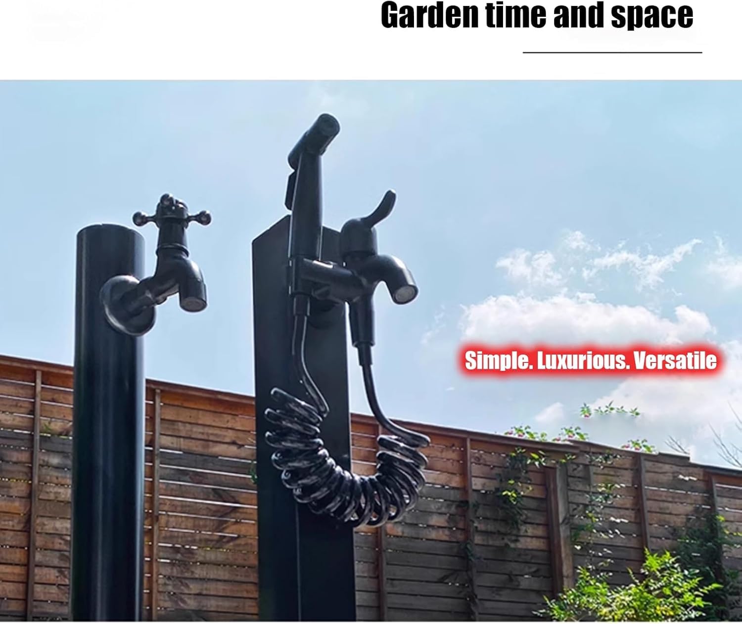Robinet de jardin sur socle, Robinet de colonne d'eau de jardin extérieur en acier inoxydable