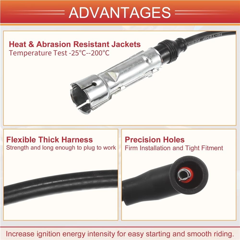 cables bujías coche Para Benz Para W126 380SE 380SL 500SEC | 1161501319 1161501219 Cables De Bobina De Bujía De Coche De 7mm