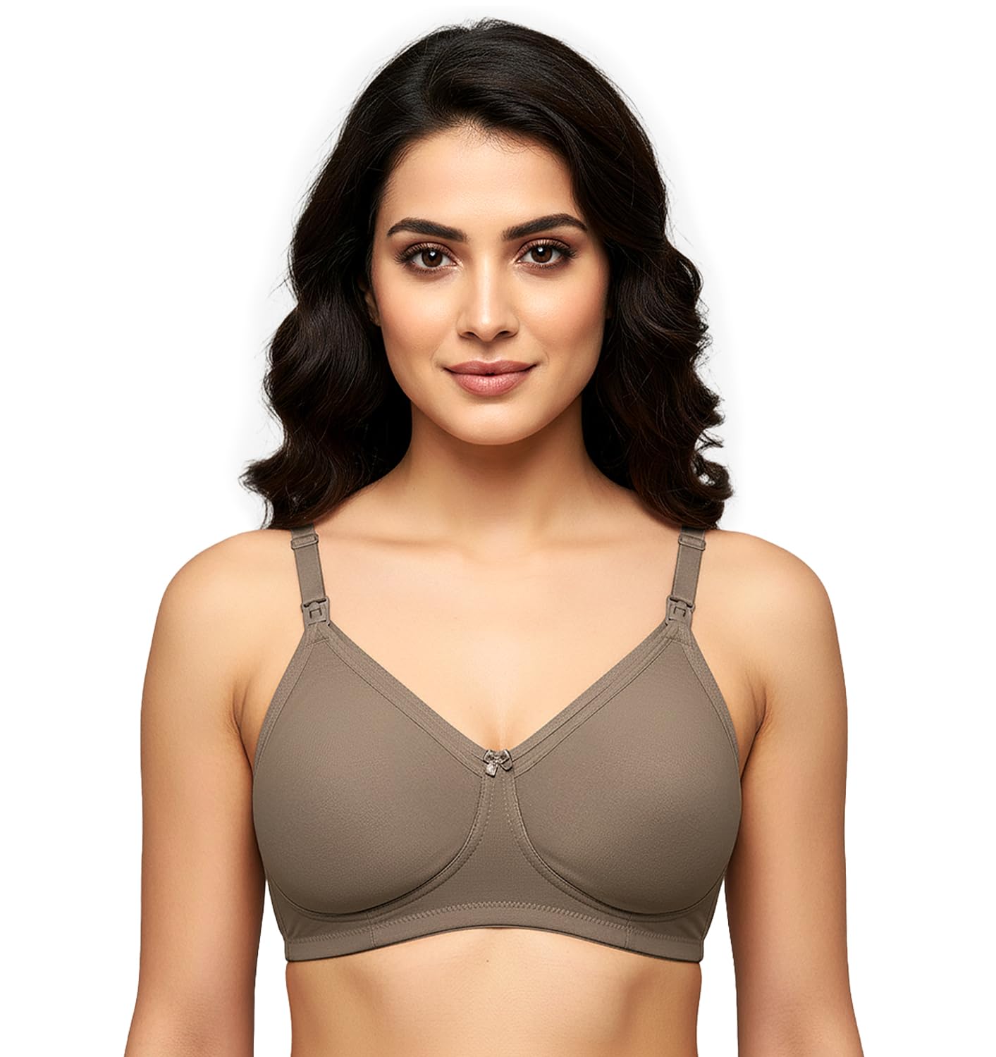 Susie Non Padded Wirefree Seamless 3/4 Coverage Nursing Bra | Double-layered non-padded nursing bra for easy feeding-image-40