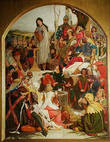 Chaucer à la cour d'Edouard III impression sur toile de peinture murale 60x90cm
