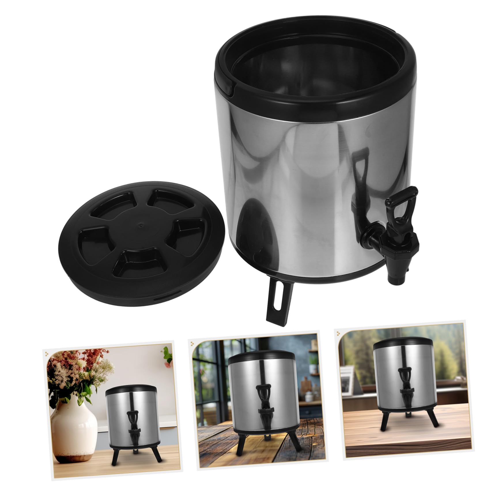 Dispensador de Bebidas Aislado de Acero Inoxidable Doble Capa para Bebidas Calientes y Frías Comercial para Catering y Eventos con Extracción