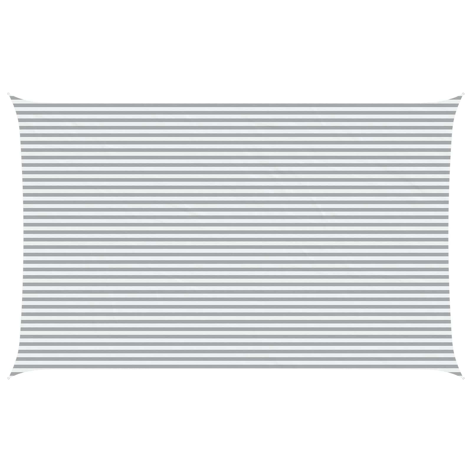 vidaXL Sun Shade Sail Light Grey and White 8 x 5 m, Outdoor Shade, UV-Resistant, Rectangular Canopy, Polyester Cover, Modern Terrace, Water Resistant Poolside — image 1