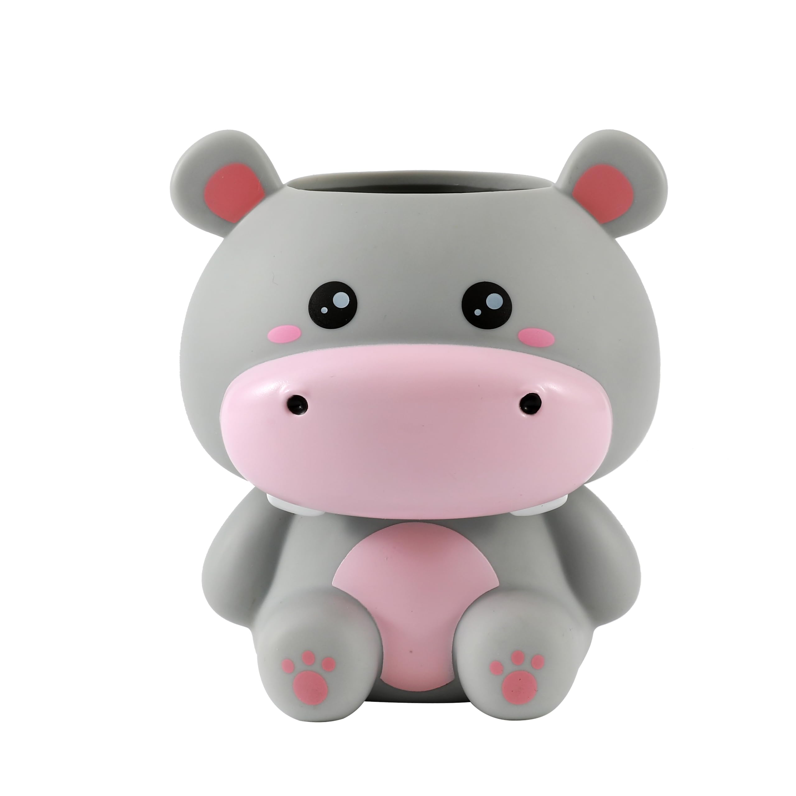 I-TOTAL - 3D Pen Holder - Kawaii Style Desk Organizer for Pens and Accessories, Gift Idea (HIPPO)