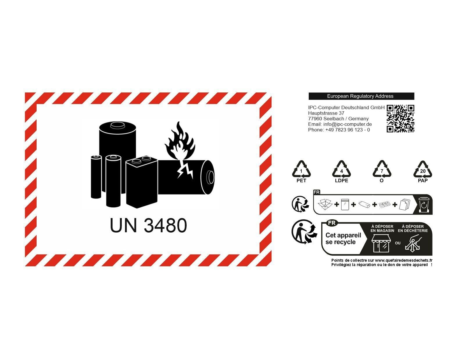 IPC-Computer batteria compatibile con Dell - 0GR5D3 da 80Wh