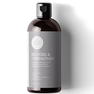 Pure Body Naturals Hair Loss Shampoo to Restore and Strengthen, Large 16 Ounce, DHT Blocker Shampoo for Thinning Hair, for Men and Women Label Varies