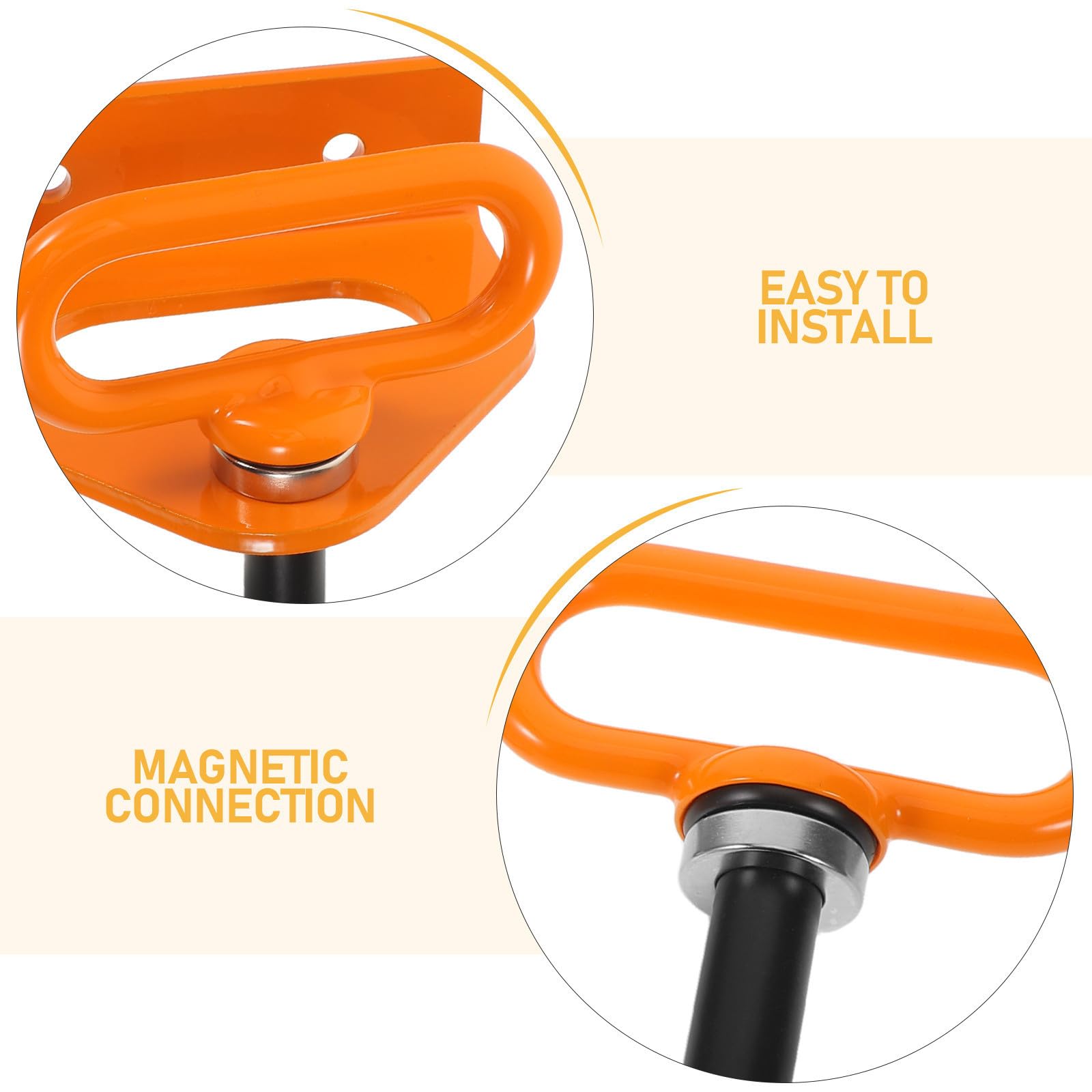 iplusmile Magnetischer Anhängerkupplungsbolzen aus Eisen Orange Gebogene Plattenstruktur Schnellverbindung und Sichere Befestigung für Rasenmäher Gartentraktoren und Anhänger