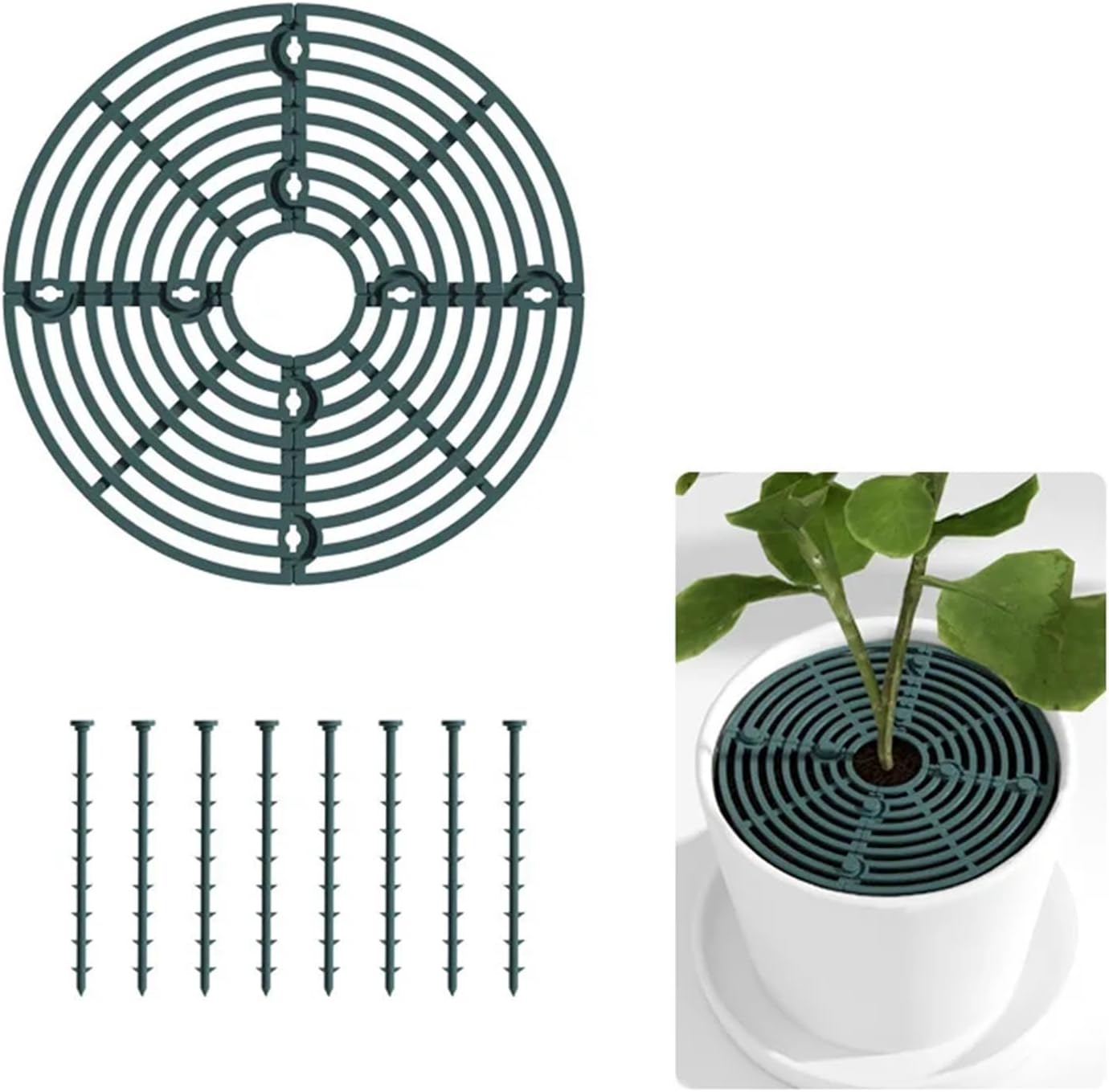 Plant Pot Cover 6PCS Plant Pot Soil Guard Cover Prevent Cat Dog Digging Soil Baby-proofing Universal Protect Mesh Stopper Cover(Coffee,19CM)