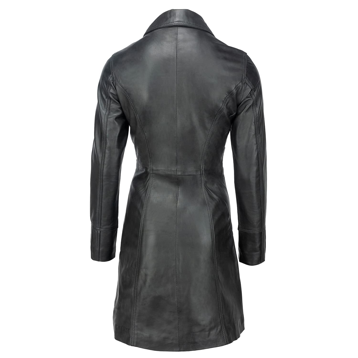 URBAN 5884 Damski elegancki płaszcz 107, czarny, rozmiar: 4XL