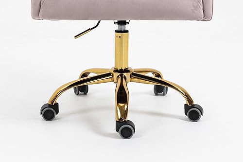 Miniatura 84 de ZOBIDO Cómoda silla de trabajo para la oficina en casa con ruedas, bonita y moderna tapizada de terciopelo con respaldo de concha, silla de