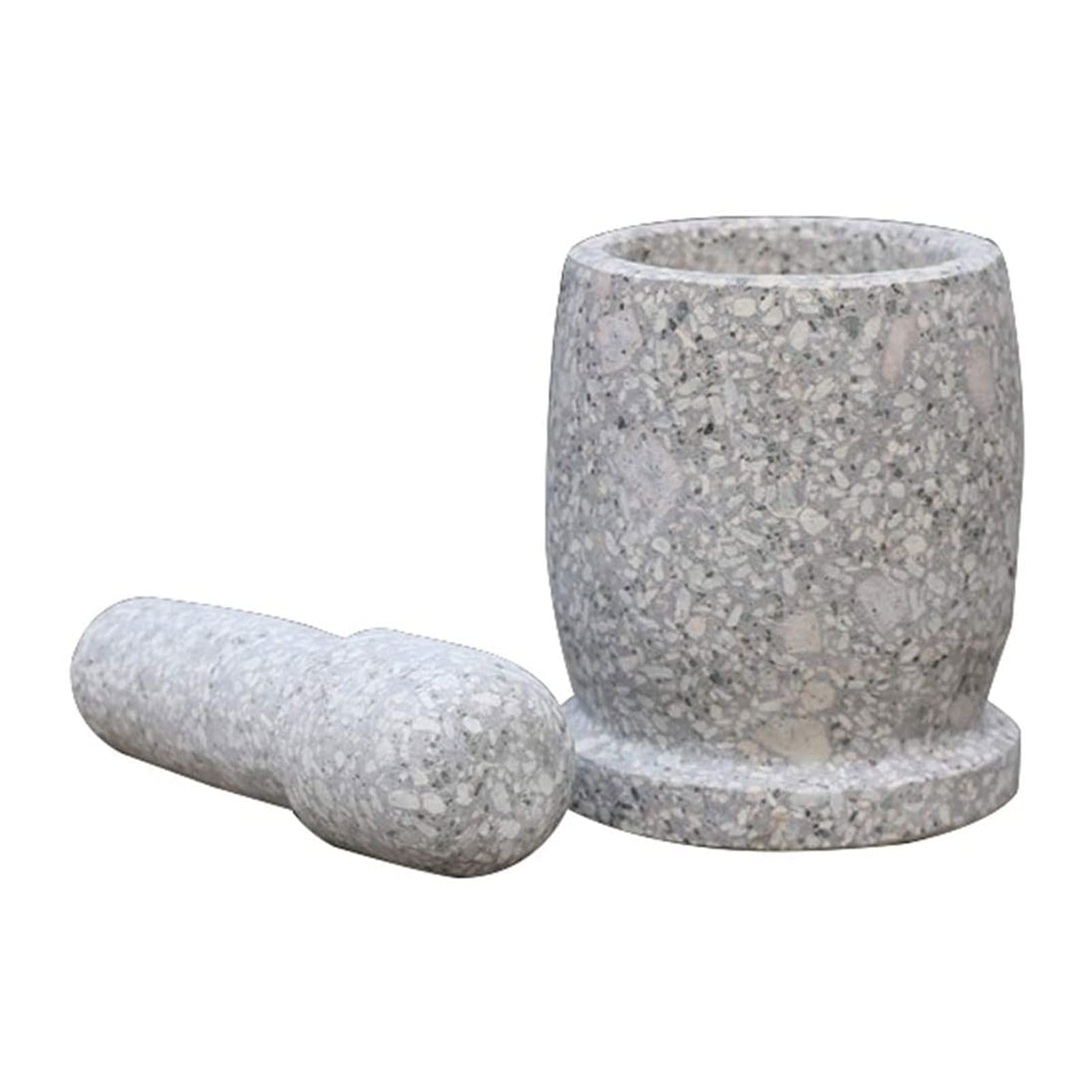 Mörser- und Stößelmühle aus Naturstein für Gewürze, Würzmittel, Pasten, Pestos und Guacamole