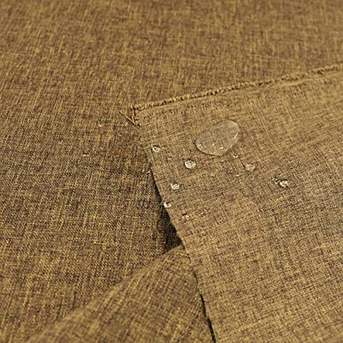 TOLKO Sonnenschutz Nylon Planen-Stoff wetterfeste Meterware | 160 cm breit | Wasserabweisend beschichtet, Reißfest, Blickdicht | Universal Outdoorstoff zum Nähen (Ocker Meliert)