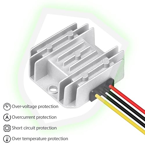 Miniatura 6 de LeMotech Convertidor DC 8-40 V a 12 V 3 A 36 W Convertidor de reducción de voltaje IP68 Impermeable Transformador para carrito de golf Camión Barco