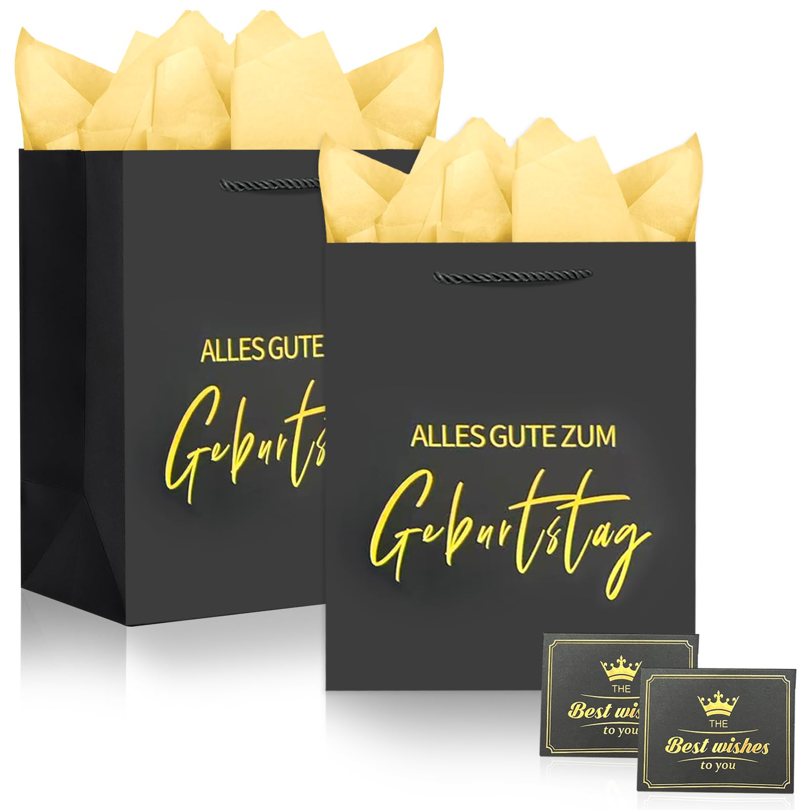 ePicsoa Geschenktüten Geburtstag 25x21x10cm, 2 Groß Geschenk