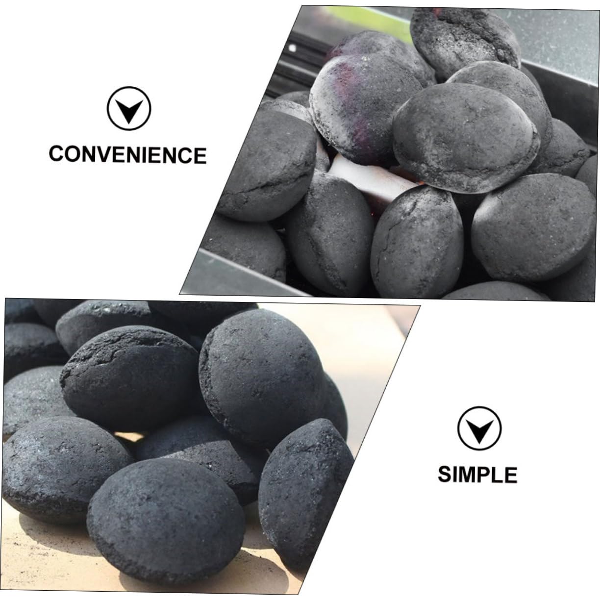 Kisangel 2 Paquetes Estufa De Cocina De Chimenea Parrilla De Carbón Parrilla Ahumadora Decoración Al Aire Briquetas De Madera Dura Inicio Black Mezcla De Carbón De Bambú