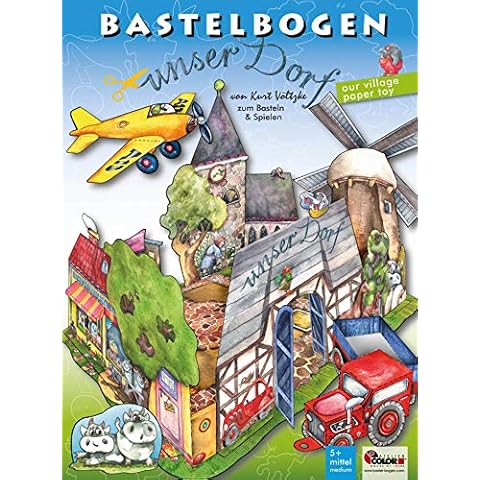 ATELIER COLOR Our village papertoys with tractor & plane crafts for kids age 6+ DIY creative toys paper model kit 3D Cover