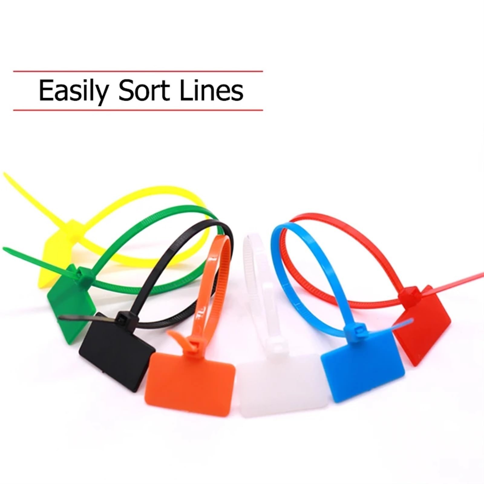 100 PZ FASCETTE DI CABLAGGIO IN NYLON Nera 3,5 X 200 Mm DH - Foto 3