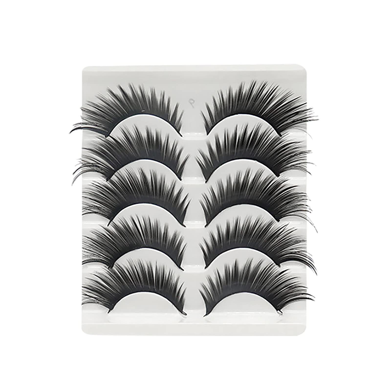 Dramatic Lashes Coloured Reusable Mixed Thick Eyelash Lashes Wispy Mink Light Eyelashes And Eyelash Curler Mini Partial