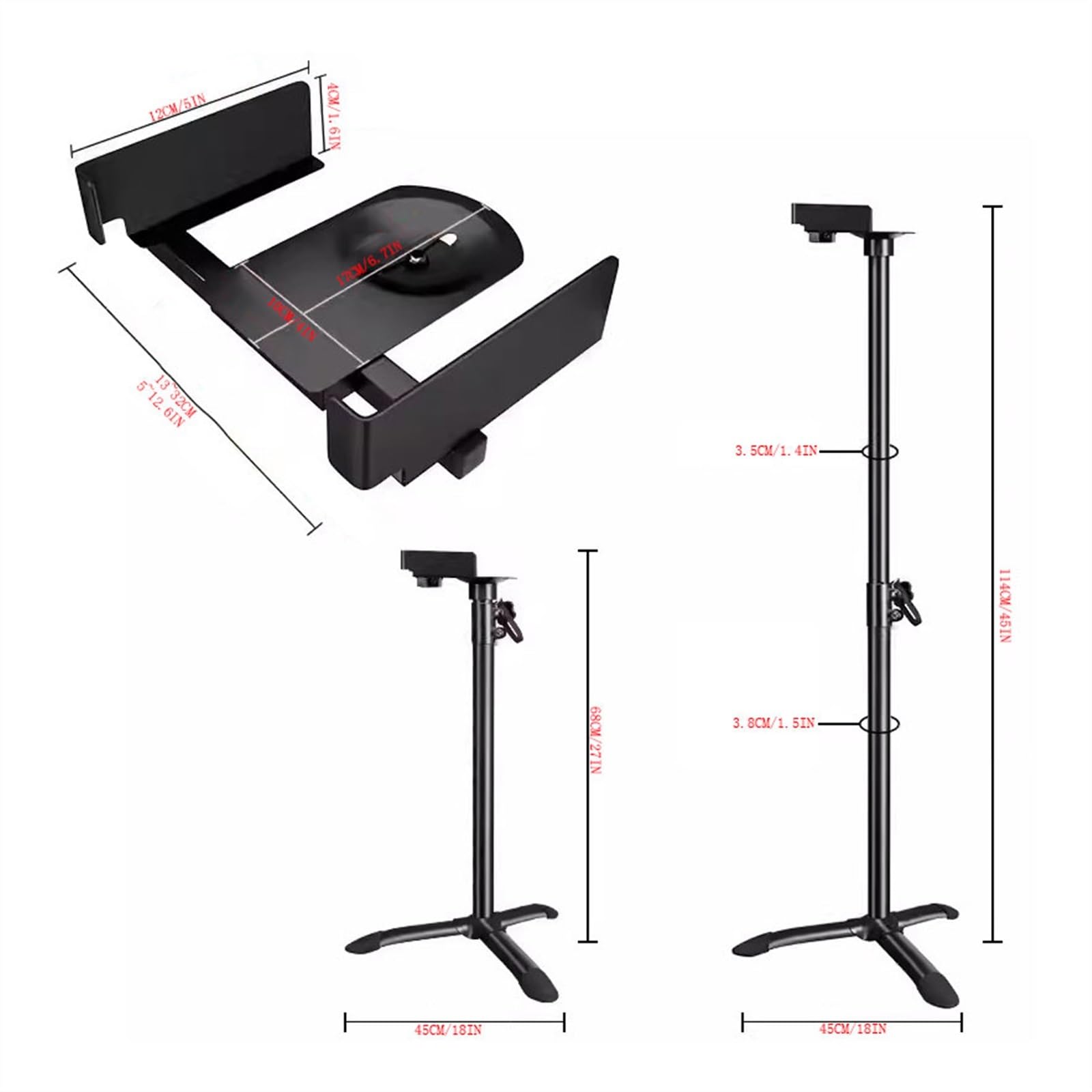 Rack per Altoparlanti Staffa for altoparlante professionale Supporto for altoparlante for monitor ad angolo regolabile dal pavimento al soffitto Supporto for altoparlante for treppiede di sollevamento