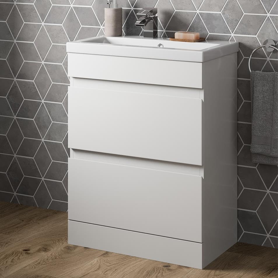 Artis 600mm Bathroom Vanity Unit Basin Storage 2 Drawer