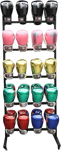 Guantes de boxeo de metal para secar, almacenamiento de guantes de boxeo con ruedas universales para deslizarse, guantes de boxeo de metal para