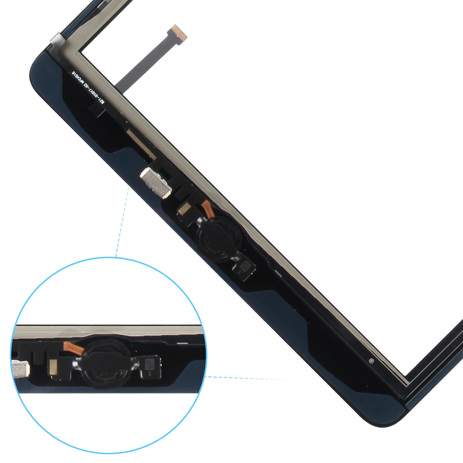 Écran Tactile pour iPad 9.7 2017 5ème Génération A1822 A1823 Remplacement Verre Blanc avec Home Button
