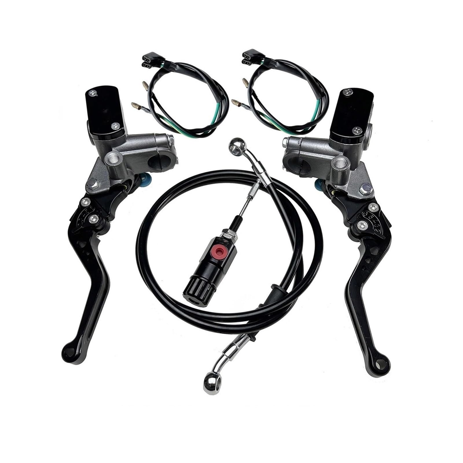 Kit Cilindro Principale pistone 14mm for Moto CNC da 7/8 "22mm Pompa Frizione idraulica con Leva Frizione Compatibile con(Black 1 Set)